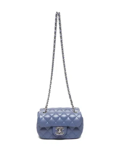 Pre-owned Chanel 2011 Small Twin Handbag In Blue