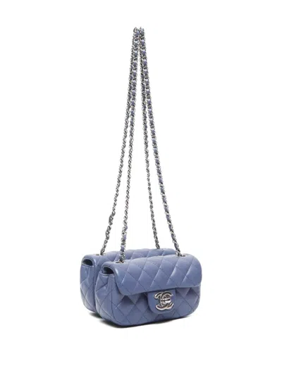 Pre-owned Chanel 2011 Small Twin Handbag In Blue