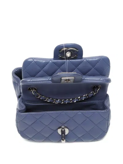 Pre-owned Chanel 2011 Small Twin Handbag In Blue