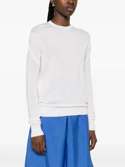 Totême Crewneck Knit Long Sleeves In White