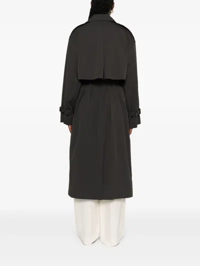 Totême Toteme Cotton Blend Trench Coat In Black