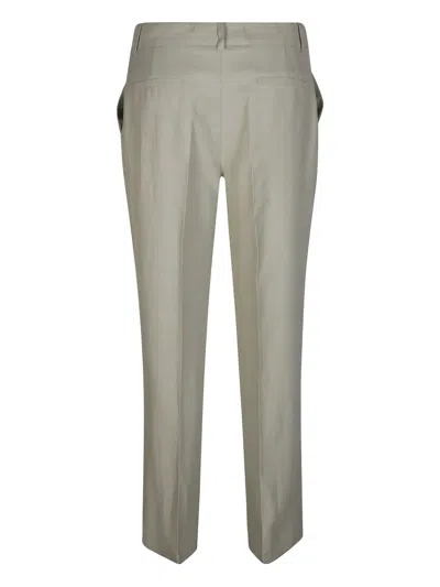 P.a.r.o.s.h Parosh Straight-leg Tailored Trousers With Clean Front In Grey