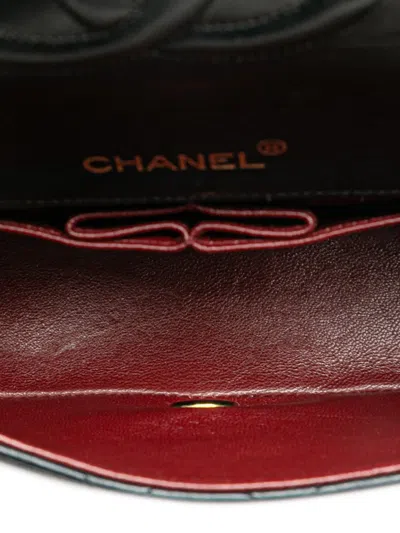 Pre-owned Chanel 1989-1991 Mini Cc Quilted Lambskin Full Flap Crossbody Bag In Black