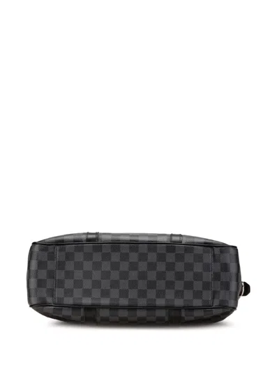Pre-owned Louis Vuitton 2008 Damier Graphite Tadao Pm Satchel In Black