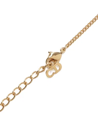 Pre-owned Dior 1990-2015 Logo Necklace In Gold