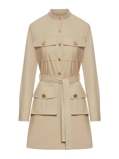 Givenchy Taupe Safari Dress In Poplin In Beige