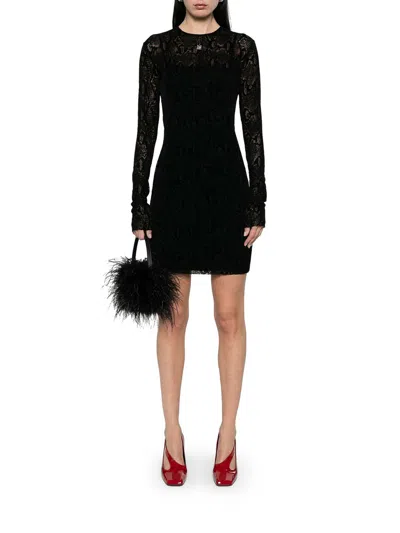 Givenchy Python Print Tulle Dress With 4g Detail In Negro
