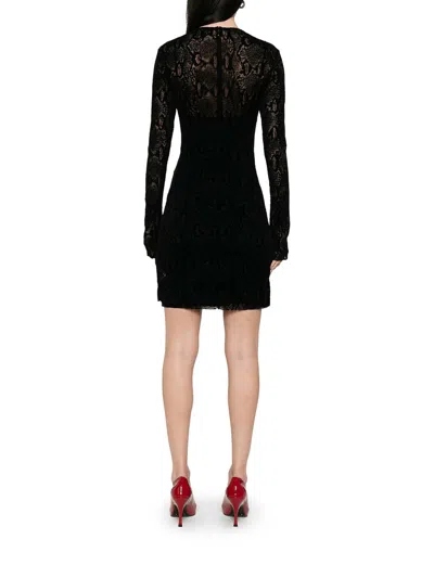 Givenchy Python Print Tulle Dress With 4g Detail In Negro