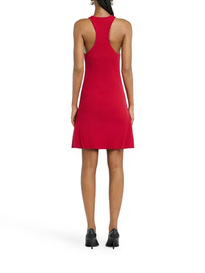 Courrèges Flared Racerback Sleeveless Dress In Rojo