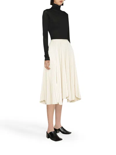 Jil Sander Long Sleeve Top With Funnel Neckline In Negro
