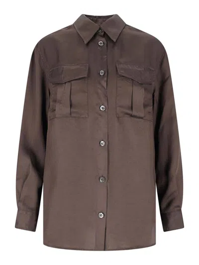 Aspesi Long Sleeve Shirt In Marrón