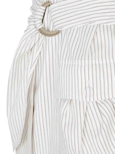 Fendi Contrasting Striped Cotton-silk Blouson In Color Carne Y Neutral