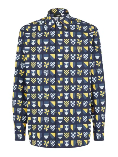 Fendi Shirt With Banners In Multi