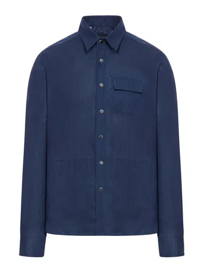 KITON CAMISA - AZUL 