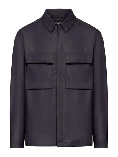 ZEGNA CAMISA - AZUL 