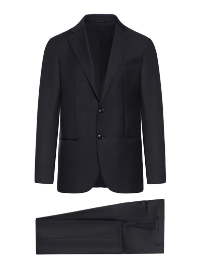 Giorgio Armani Tailored Wool And Cashmere Suit In Azul