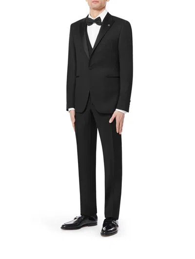Tagliatore Smoking Whit Vest In Negro