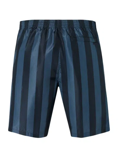 Fendi Pequin Nylon Swim Boxer In Azul