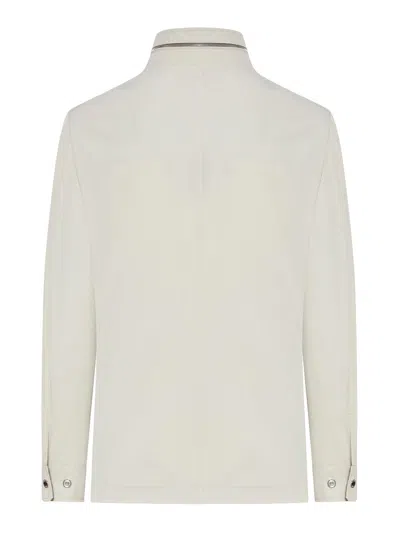 Moorer Sten-at Technical Fabric Jacket In Blanco