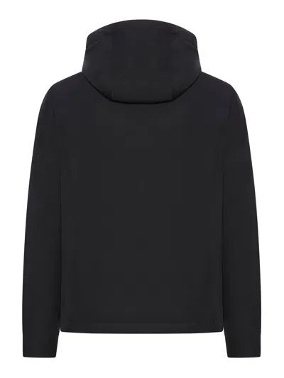 Moorer Technical Fabric Jacket With Hood In Negro