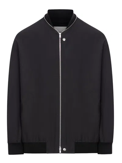Jil Sander Zip-up Bomber Jacket In Negro