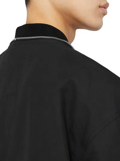 Jil Sander Zip-up Bomber Jacket In Negro