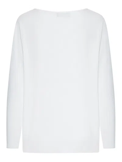 Roberto Collina Long Sleeve Sweatshirt In Blanco