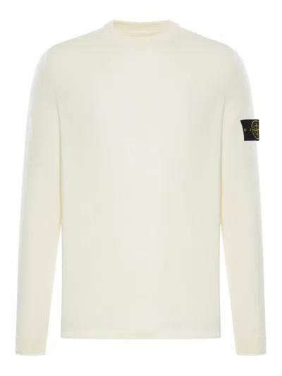 Stone Island Turtleneck Ribbed Wool Sweater In Color Carne Y Neutral
