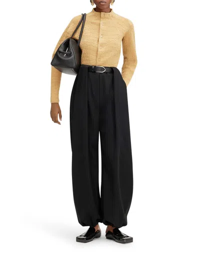 Jacquemus Black The Melao Trousers In Negro