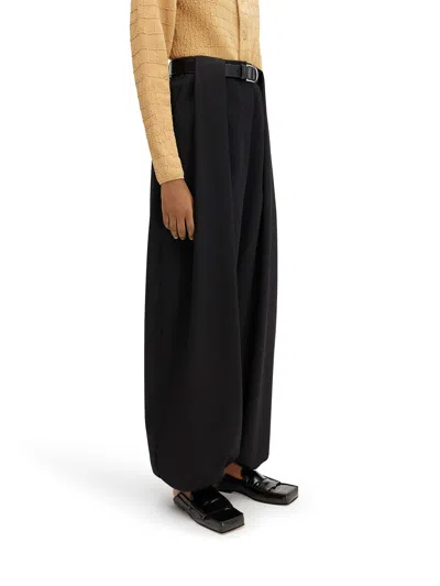Jacquemus Black The Melao Trousers In Negro