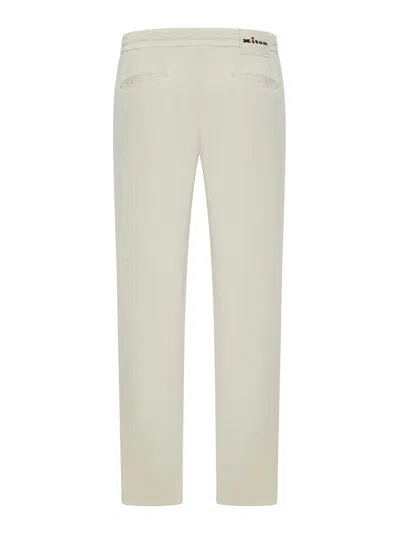 Shop Kiton Stretch Trousers In Color Carne Y Neutral
