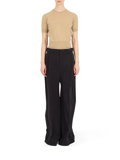 Maison Margiela Black Four Stitches Pants In Negro