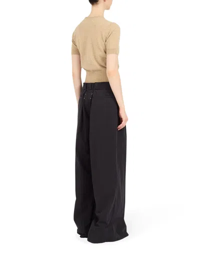 Maison Margiela Black Four Stitches Pants In Negro