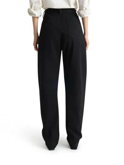 Lemaire Five Pocket Twisted Pants In Negro
