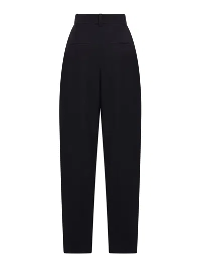 Khaite Womens Maris High-rise Straight-leg Wool-blend Trousers Black In Black