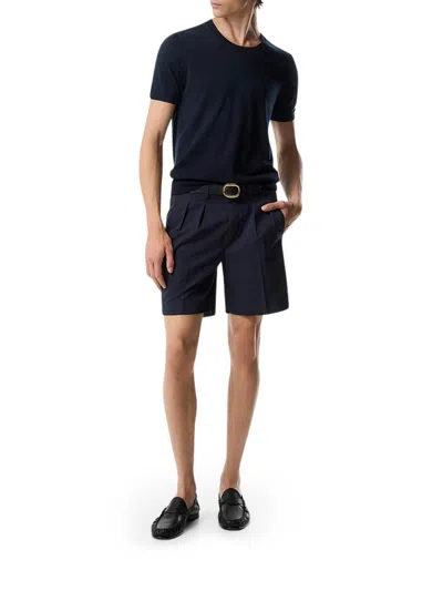 Tom Ford Fluid Poplin Tailored Shorts In Azul