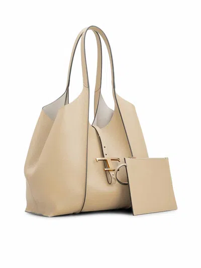 Tod's Bolsa De Hombro In Color Carne Y Neutral