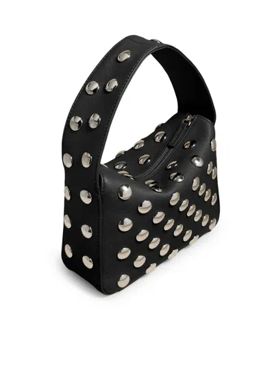 Khaite Elena Small Studded Textured-leather Shoulder Bag In Negro
