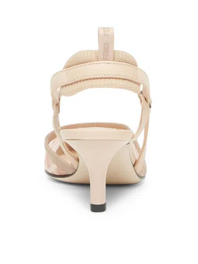 Fendi Colibri Lite Slingback In Pink Ff Mesh Women In Color Carne Y Neutral