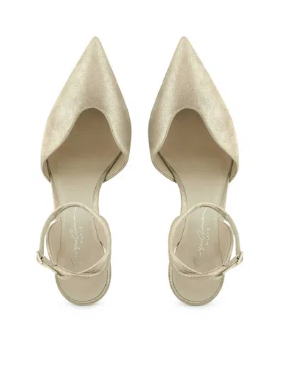 Giorgio Armani Ankle Strap High-heeled Sandals In Gris