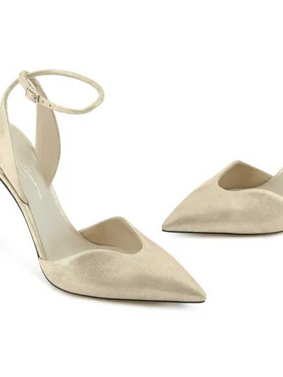 Giorgio Armani Ankle Strap High-heeled Sandals In Gris