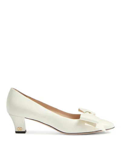Shop Valentino Leather Pumps In Blanco