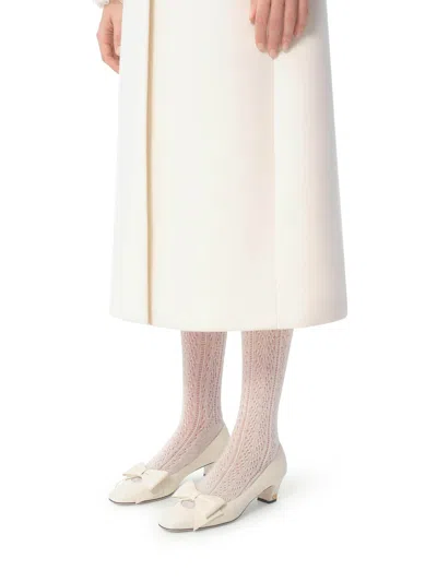 Valentino Zapatos De Salón - Blanco In Blanco