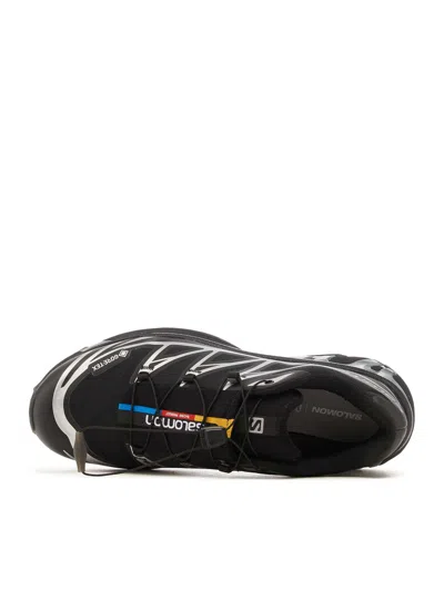 Salomon Mens Black Black Silver Xt-6 Gtx Quick-lace Mesh Low-top Trainers In Negro