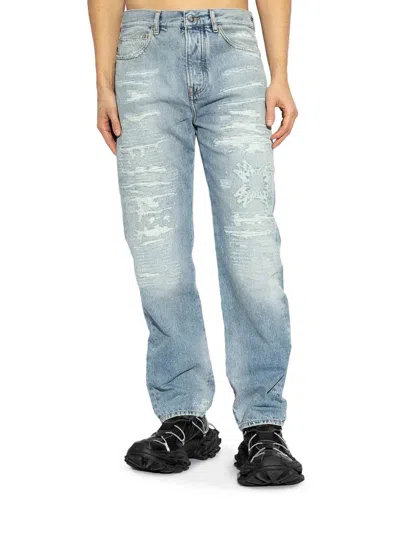 Amiri Clay Indigo Thrasher Lunar New Year Jeans In Azul