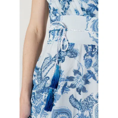 Guess Blue Polyester Dress In Blue