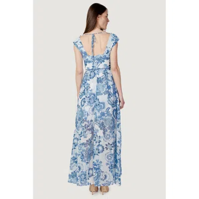 Guess Blue Polyester Dress In Blue