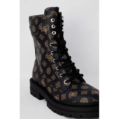 Guess Brown Artificial Leather Women's Boot In Brown