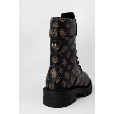 Guess Brown Artificial Leather Women's Boot In Brown