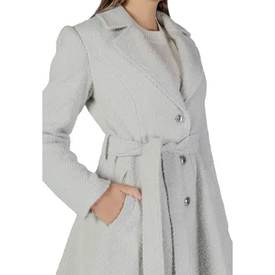 Guess Gray Polyester Jackets & Women's Coat In Gray